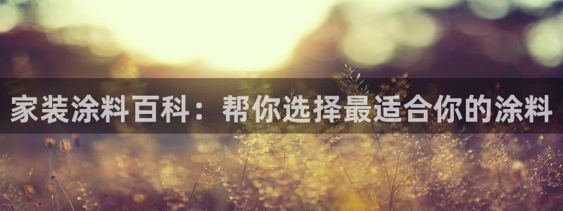 和记国际：家装涂料百科：帮你选择最适合你的涂料