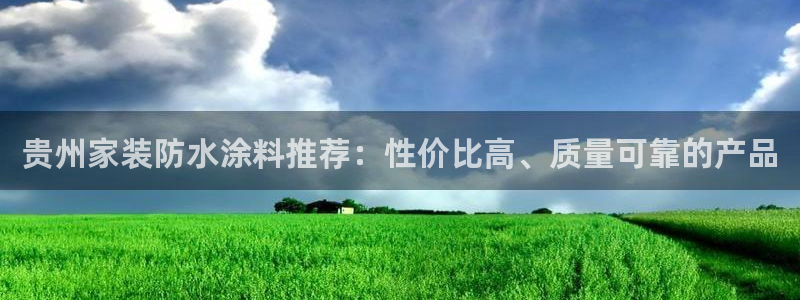 和记h8：贵州家装防水涂料推荐：性价比高、质量可靠的产品